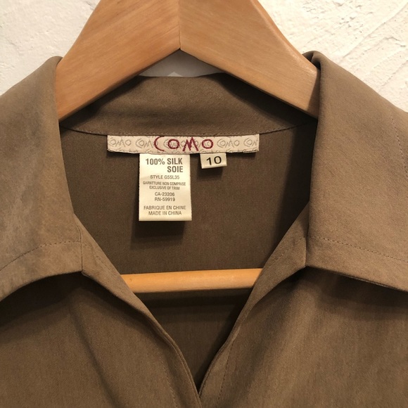 Vintage Como 100% Silk button-up - Picture 2 of 4